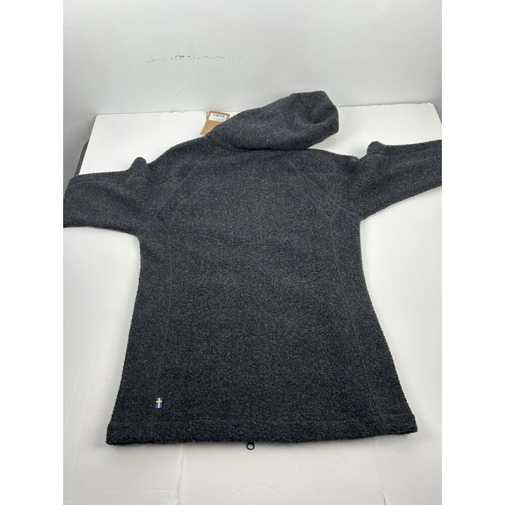 Fjallraven Women's S Kaitum Fleece  Charcoal Gray Hooded Jacket New $230 - Picture 9 of 10